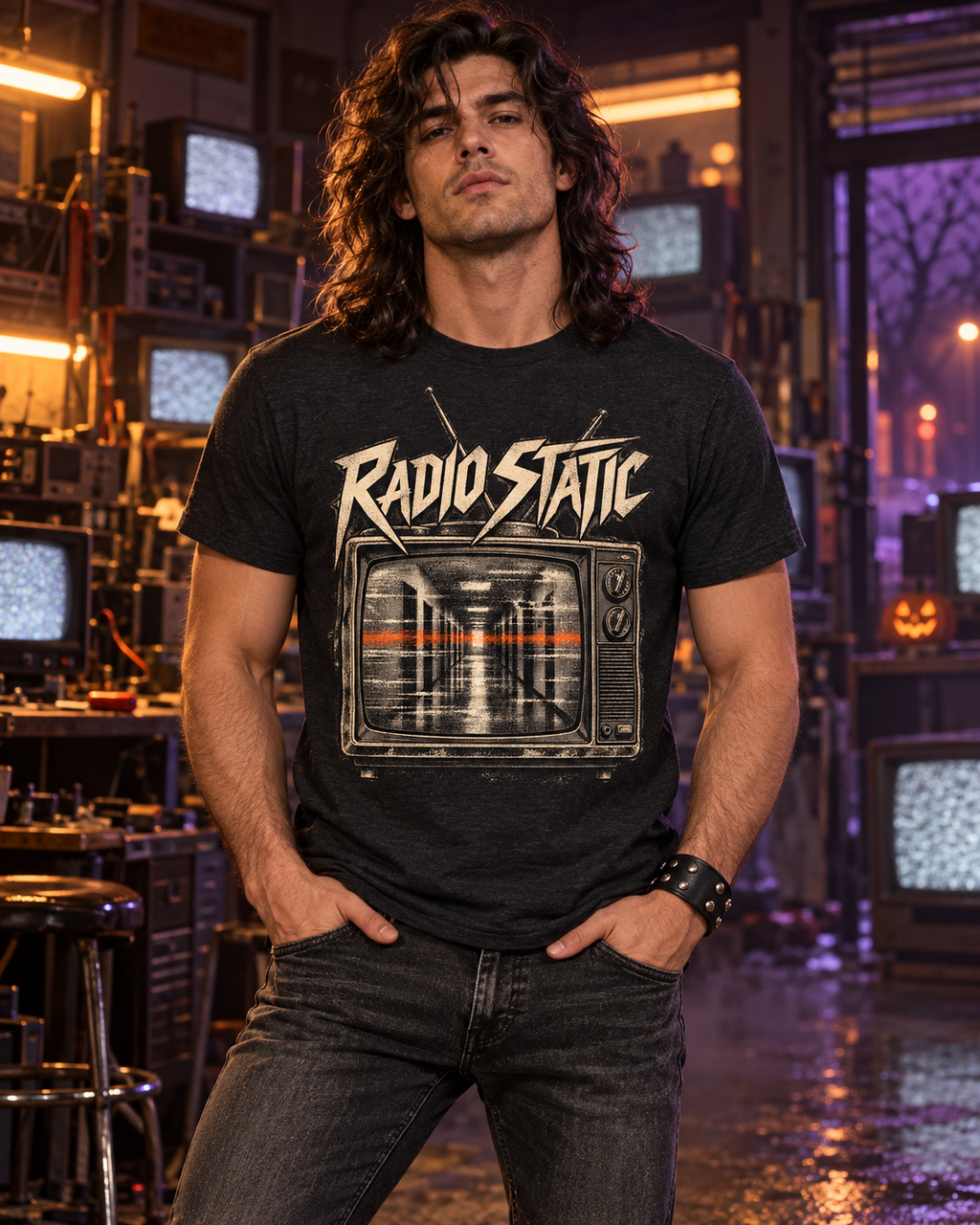 Radio Static Distorted Signal T-Shirt