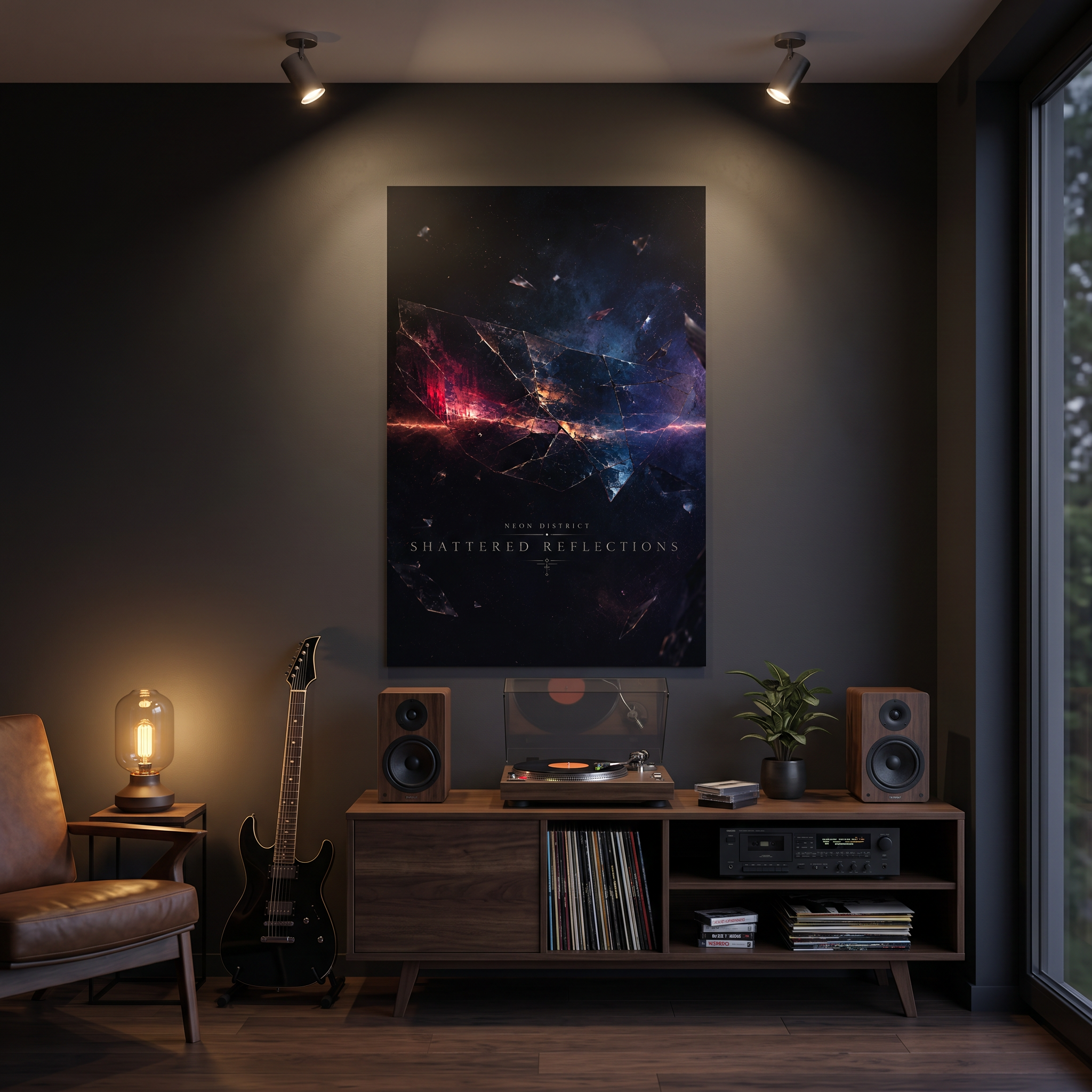 NEON DISTRICT – Shattered Reflections (24×36 Collector Print)