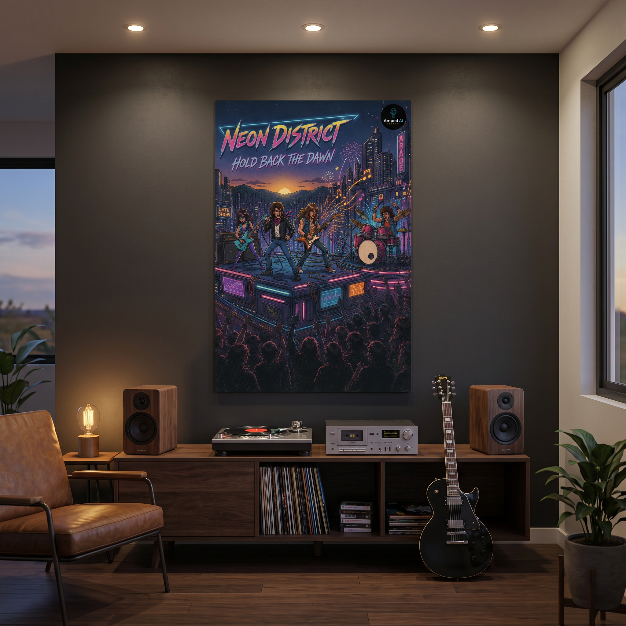 NEON DISTRICT – Hold Back the Dawn (24×36 Collector Print)